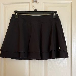 Prince Tiered Skort Black Medium